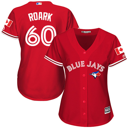 Blue Jays #60 Tanner Roark Red Canada Day Women's Stitched MLB Jersey